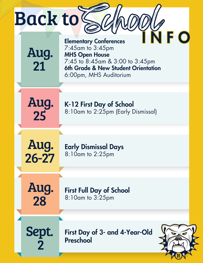 Back to School Information