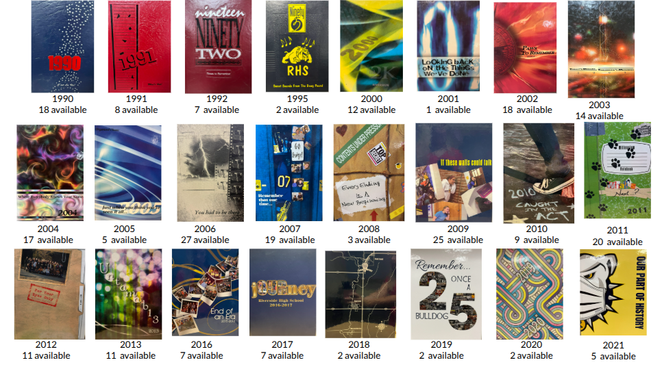 Past Yearbooks for Sale