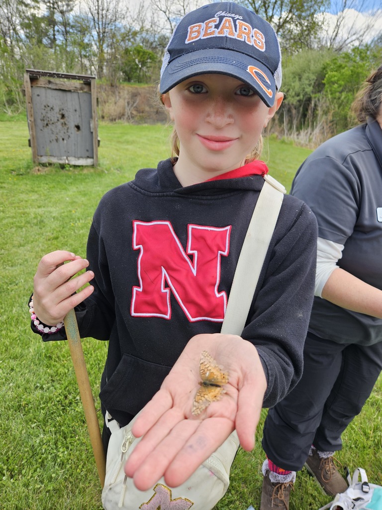 Minka Drahota caught a beautiful butterfly. 