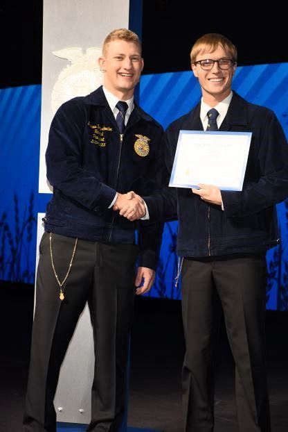 Kyler with the national president