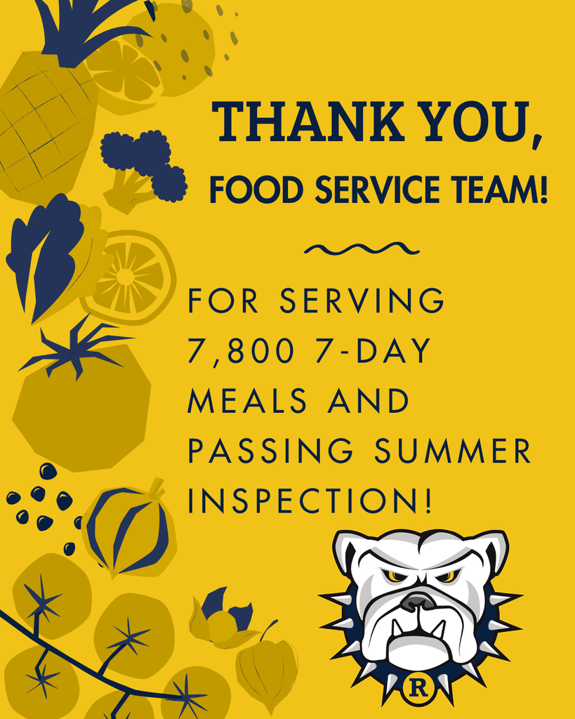Thank you, Food Service Team