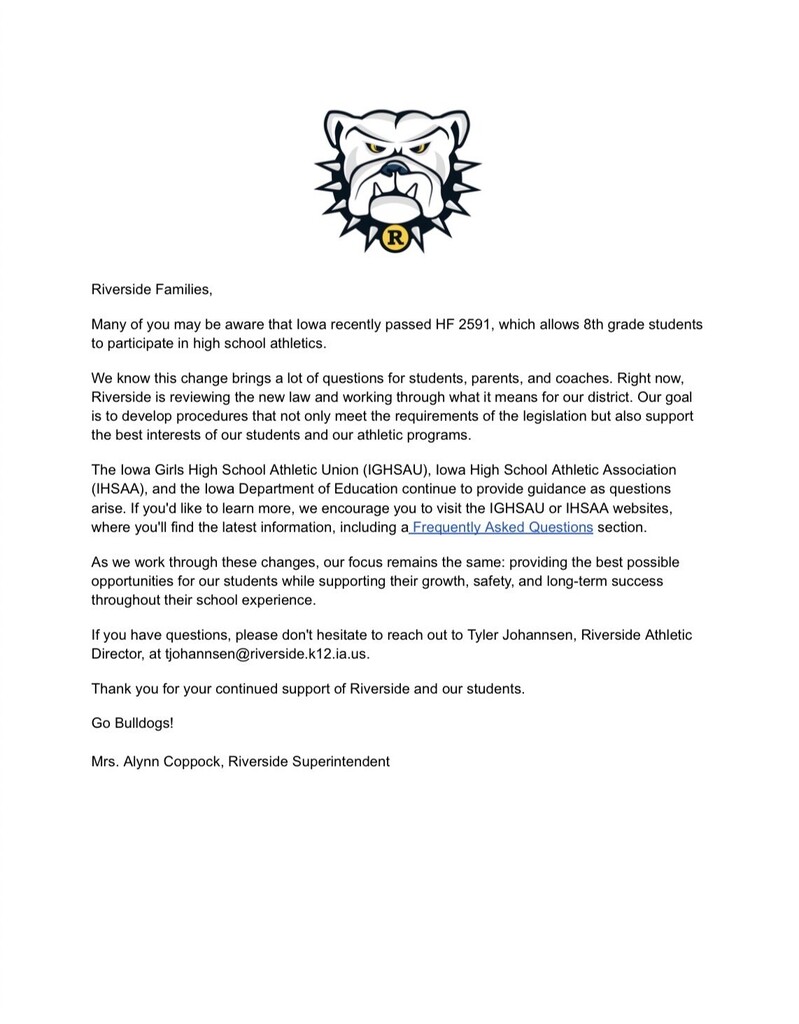 HF 259 Informational Letter