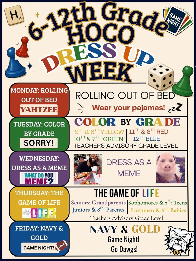 6-12th Grade Dress-Up days