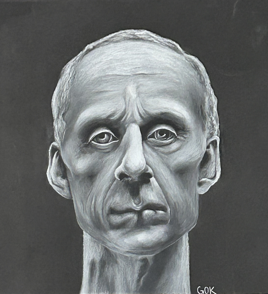 Gillian Knight "Sculpture Study" charcoal