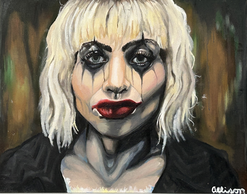 Allison Estep "Lady Gaga as Harley Quinn" oil