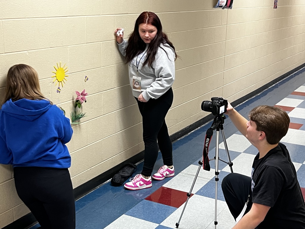 Mrs. Suman's media arts classes making stop motion movies.