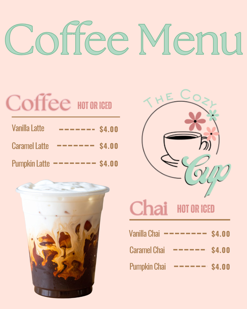 coffee menu