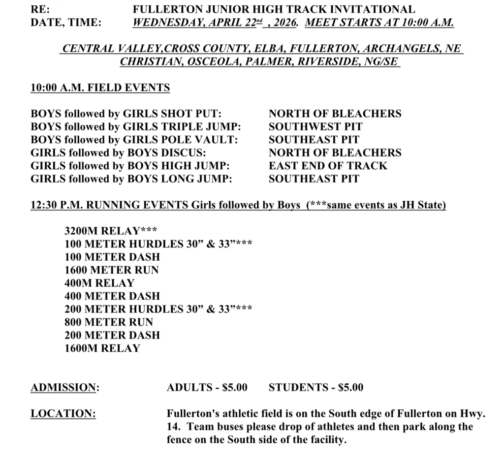 J H track in Fullerton