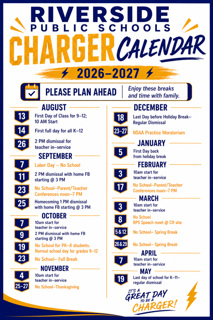 Charger Calendar Graphic