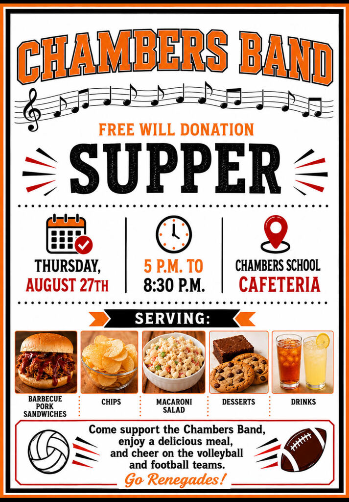 Chambers Band Free Will Donation Supper