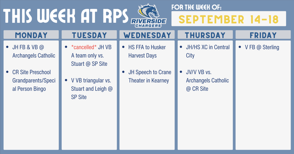 Week at RPS September 14-18