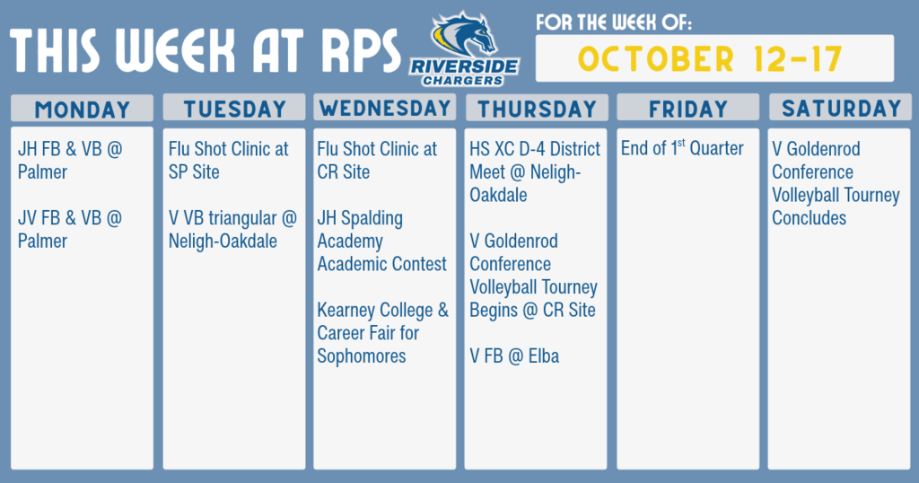 Week at a glance October 12-17