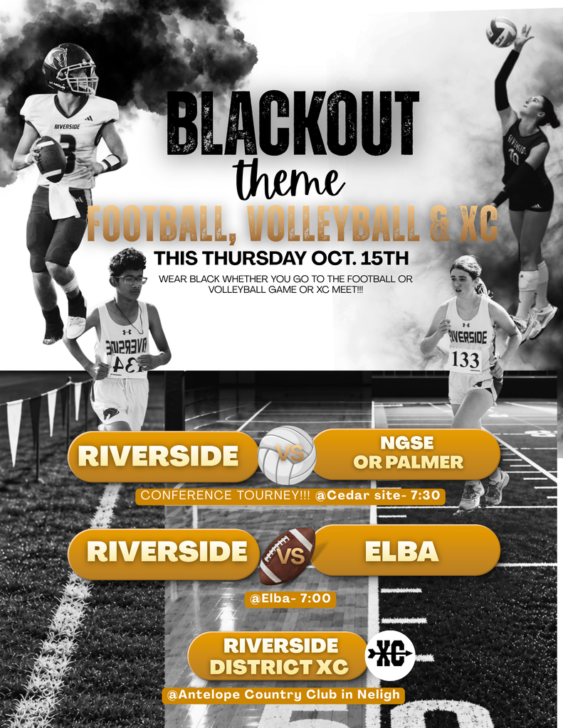 Black out theme for Thursdays activities