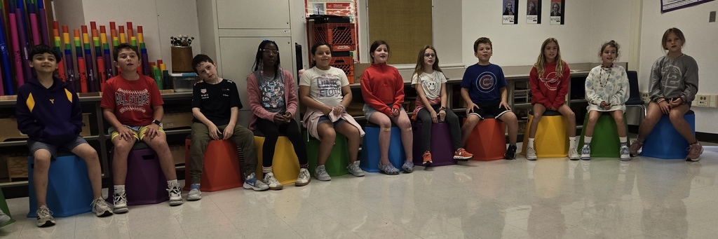 Mr. Elgeness's class practicing for the Veteran's Day program!