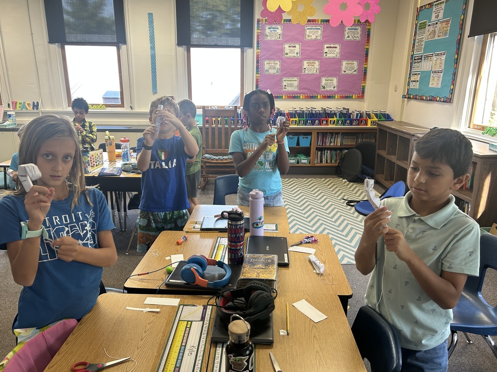 Students had fun learning about joints, muscles, and tendons this week in science class in Mrs. Lyson's room. They created robot fingers to demonstrate their understanding of the human body.