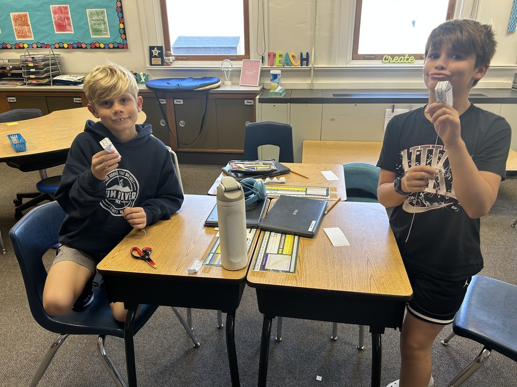 Students had fun learning about joints, muscles, and tendons this week in science class in Mrs. Lyson's room. They created robot fingers to demonstrate their understanding of the human body.