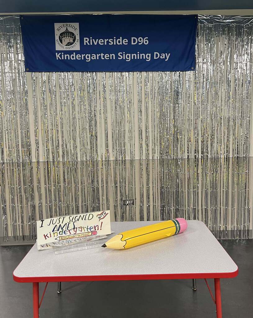 kindergarten signing backdrop