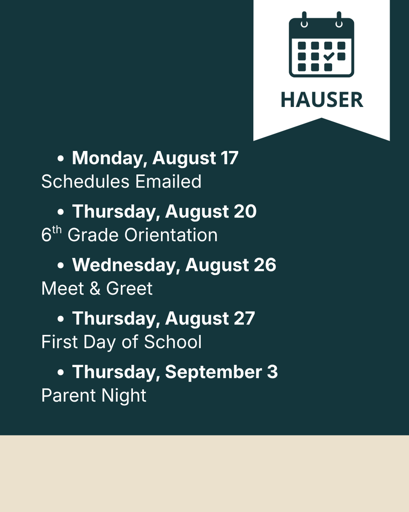 Hauser dates to know