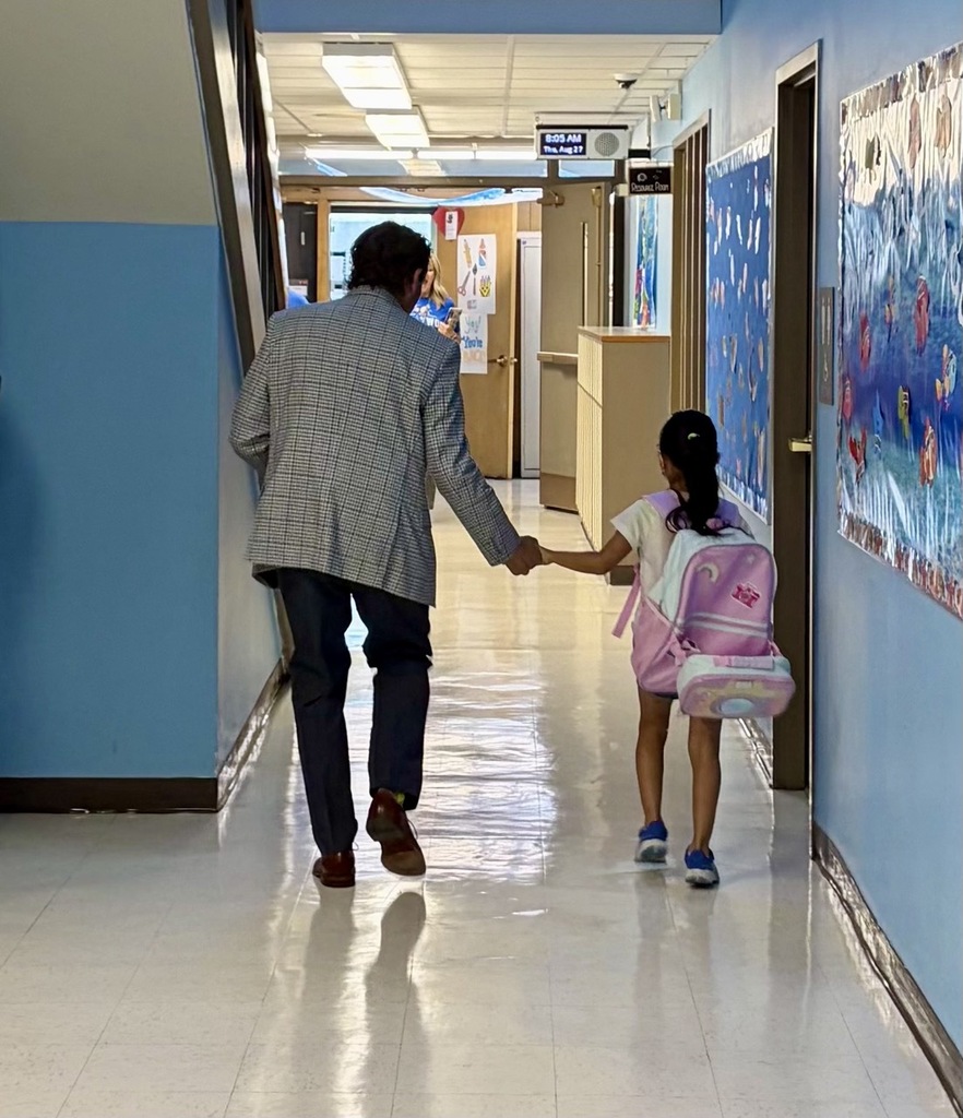 hollywood kindergartener walking to class