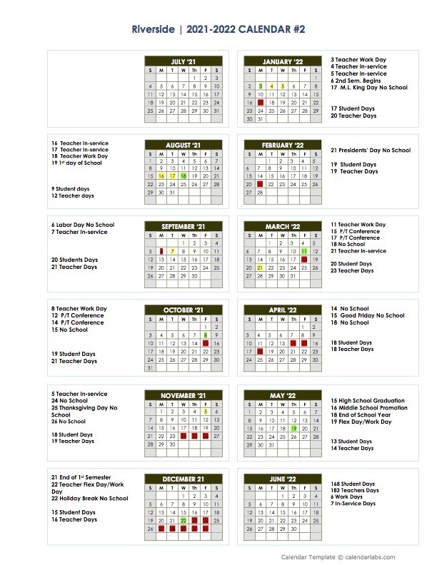 2021-2022 Riverside USD 114 School Calendar | Riverside USD 114 2021-2022 Riverside USD 114 School Calendar | Riverside USD 114