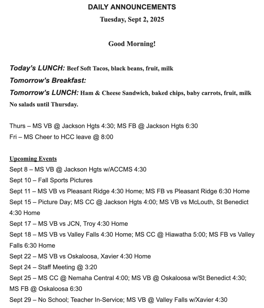 RMS Announcements