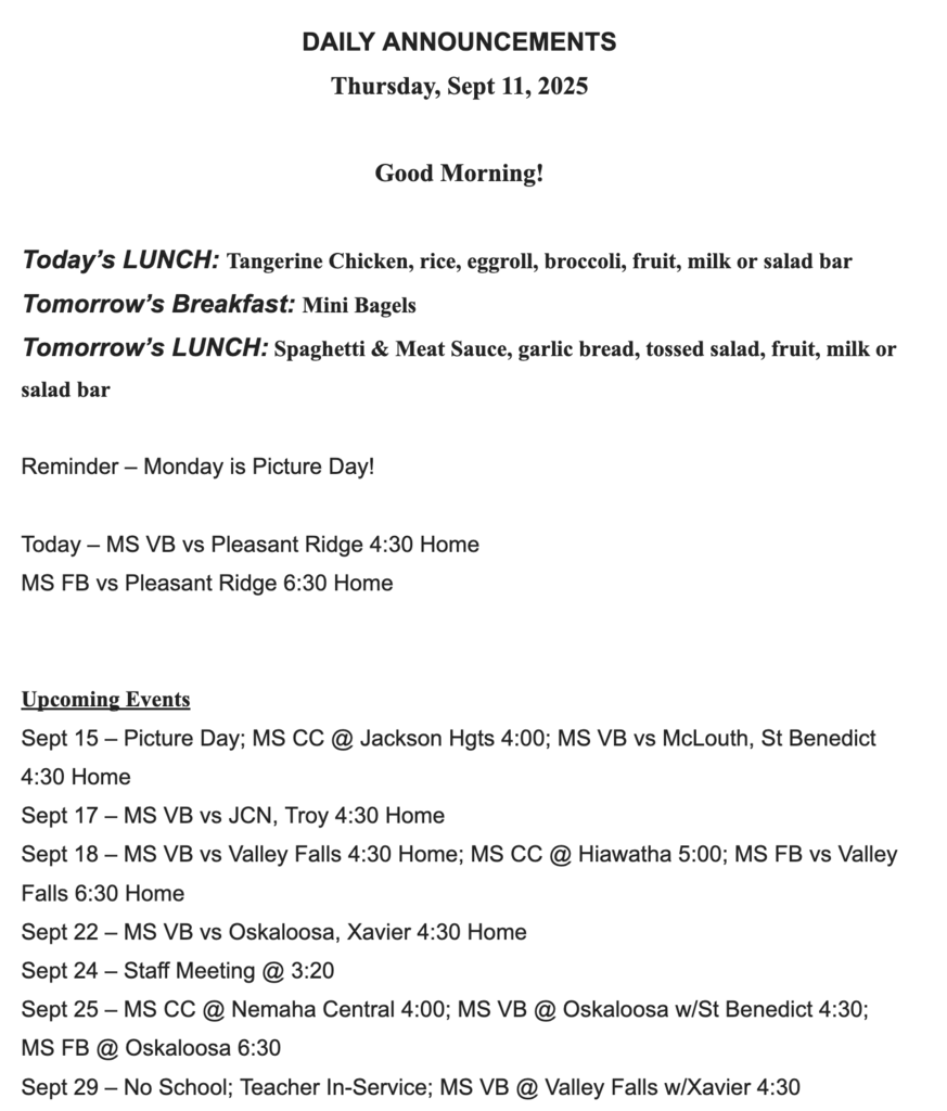 RMS Announcements