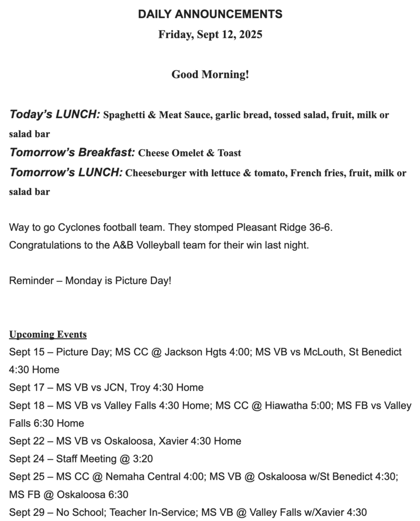 RMS Announcements