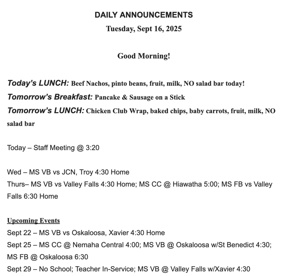 RMS Announcements