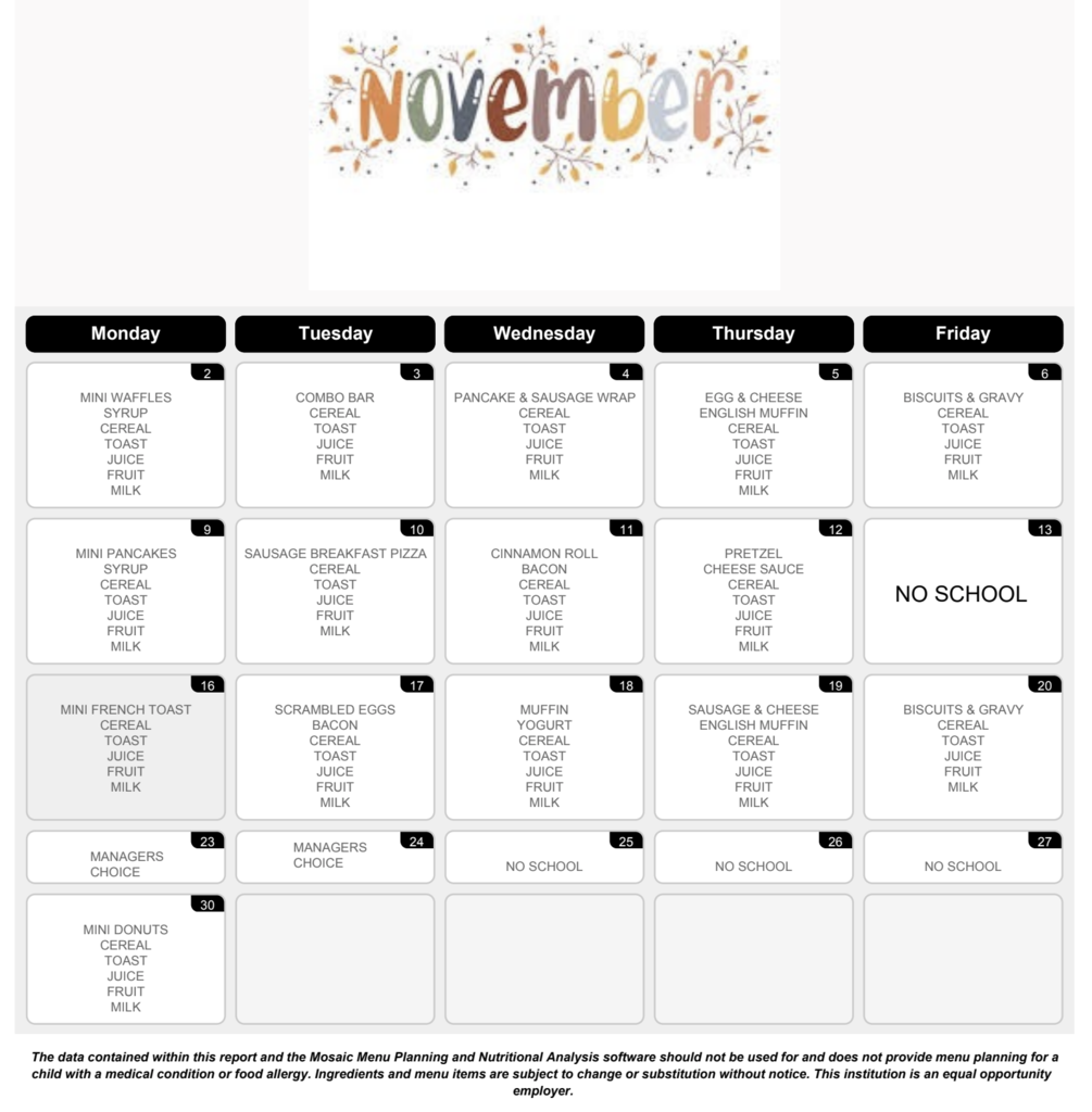 Nov breakfast 2026