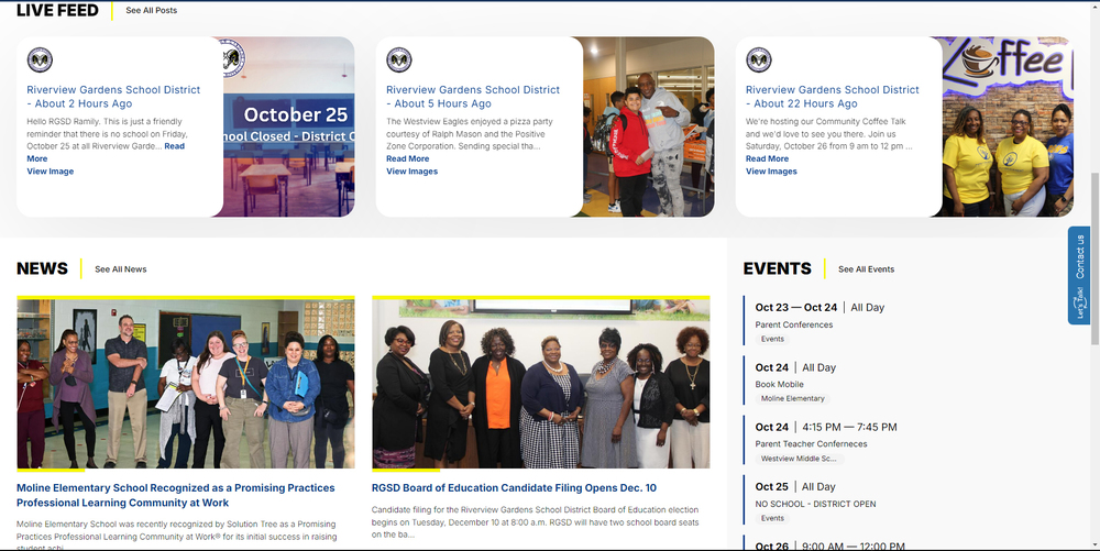 RGSD Website Screenshot