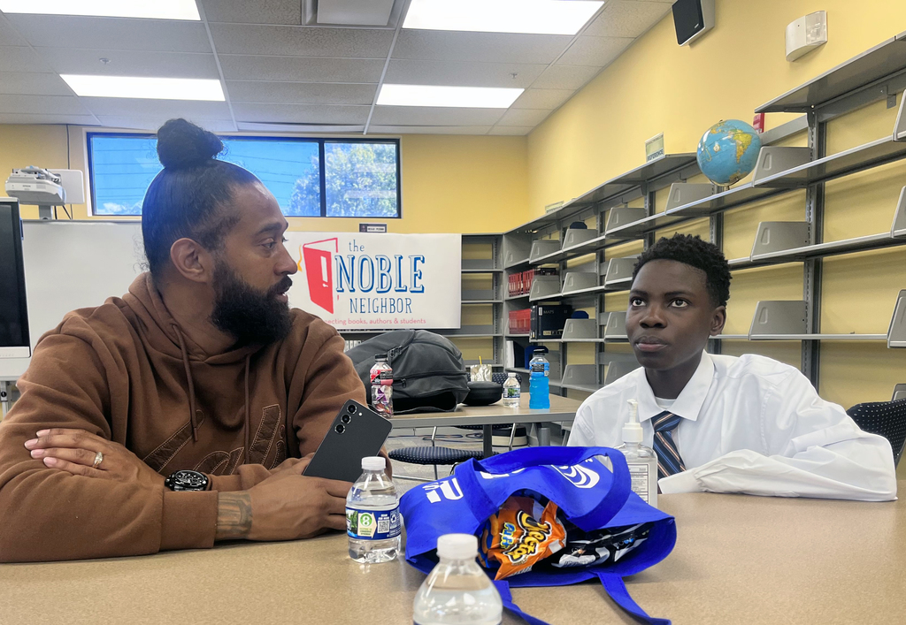 Man and student deep in thought