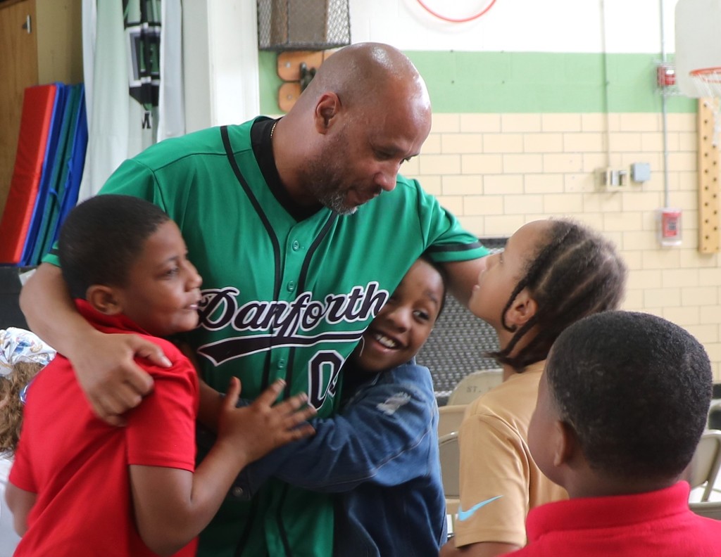 Danforth Dragons with Principal Lenoir.