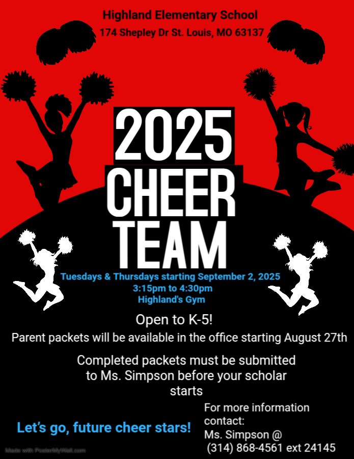 Highland Elementary School 2025-2026 Cheer Team