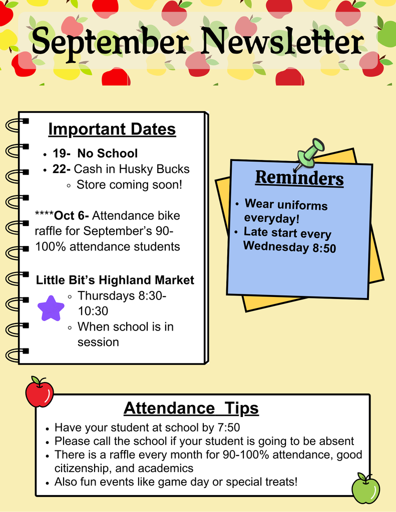 September Parent newsletter