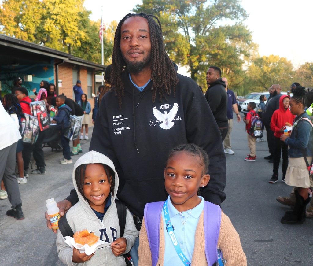 Meadows Elementary School Fathers Walk. 