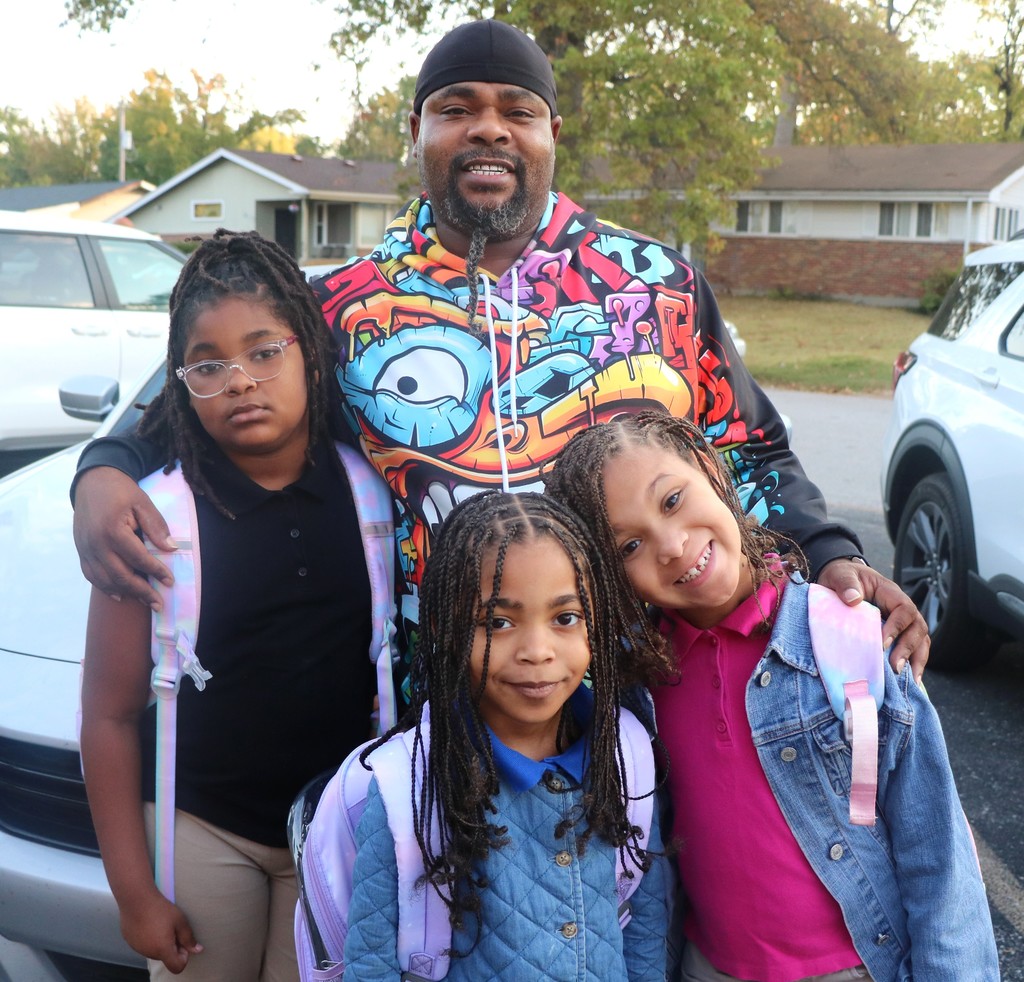 Meadows Elementary School Fathers Walk. 