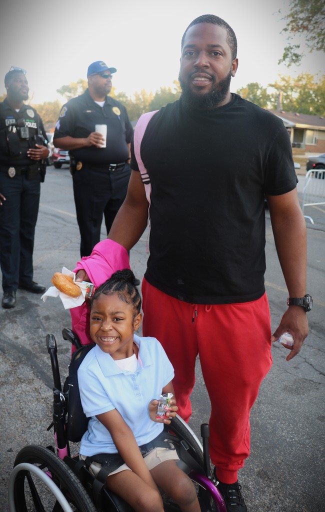 Meadows Elementary School Fathers Walk. 