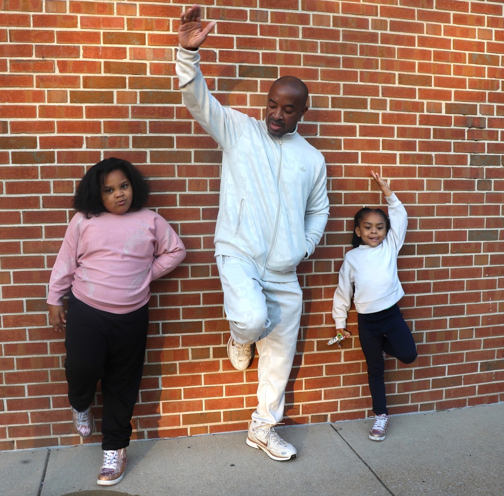 Meadows Elementary School Fathers Walk. 