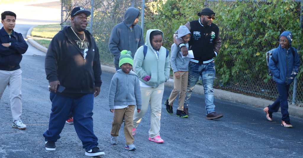 Westview Middle School Fathers Walk participants.