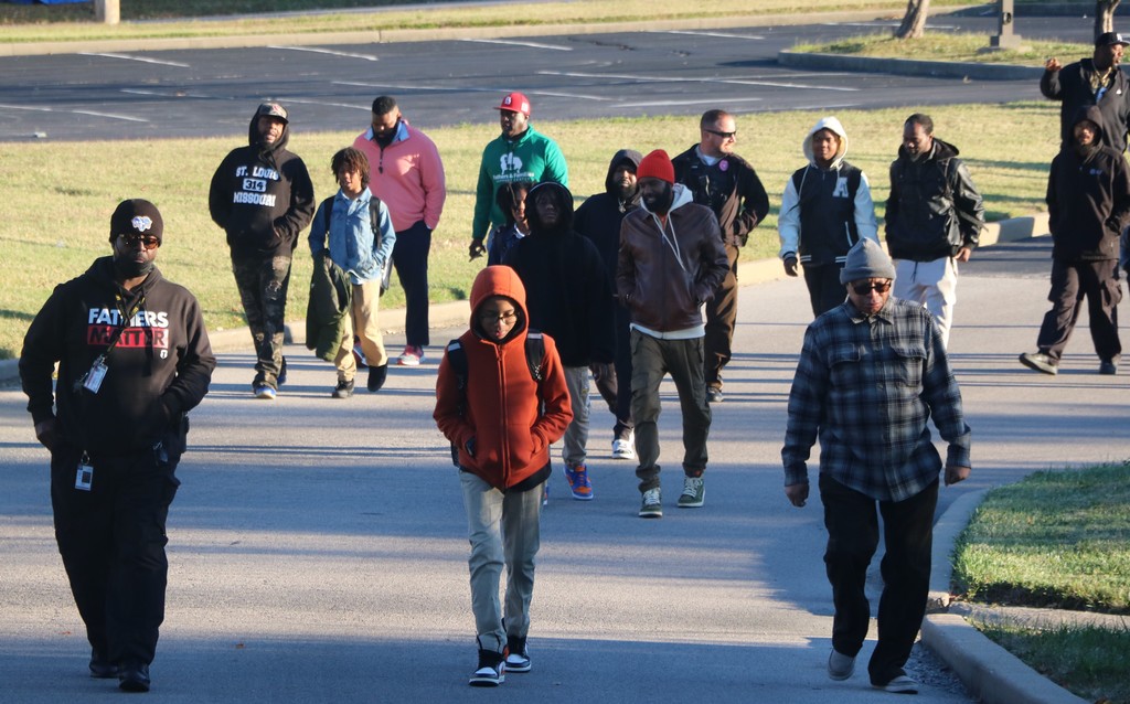 Westview Middle School Fathers Walk participants