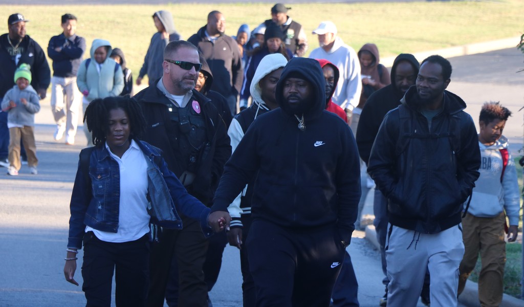 Westview Middle School Fathers Walk participants