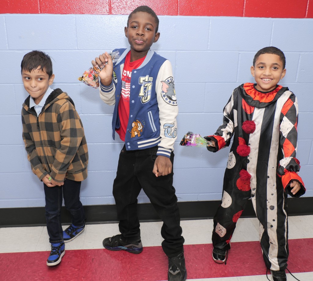 Highland ES boys dancing on Halloween.
