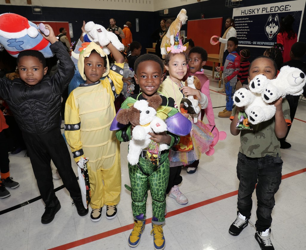 Highland ES scholars dressed for Halloween.