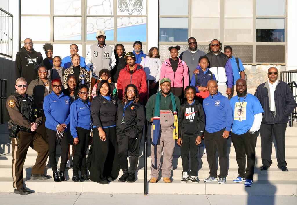 Central Middle School Father's Walk standing