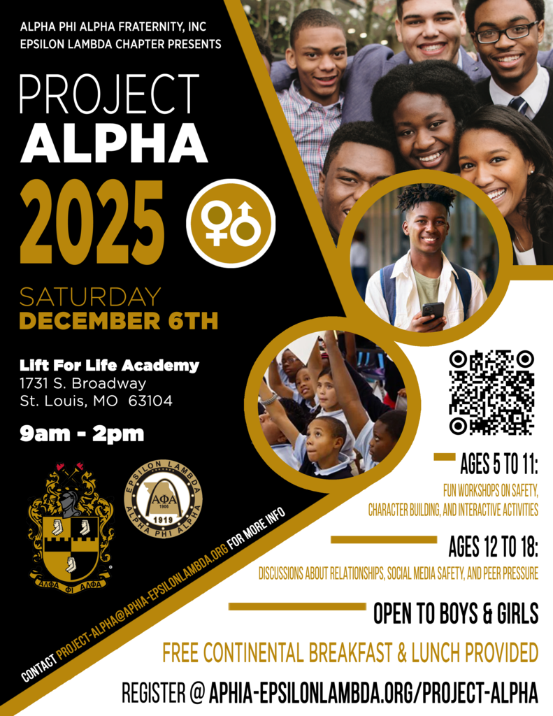 Greetings  Dragon Family,  just want to make you aware of a community program  happening on December 6. Project Alpha is designed to uplift and empower youth ages 5–18 through mentorship, leadership-building activities, and meaningful conversations that help cultivate responsible decision-making and confidence. Check the flyer for registration information.