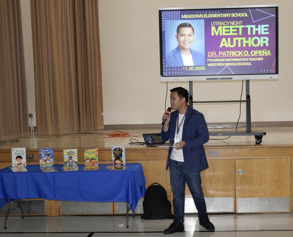 Literacy Night at Meadows Elementary School. 