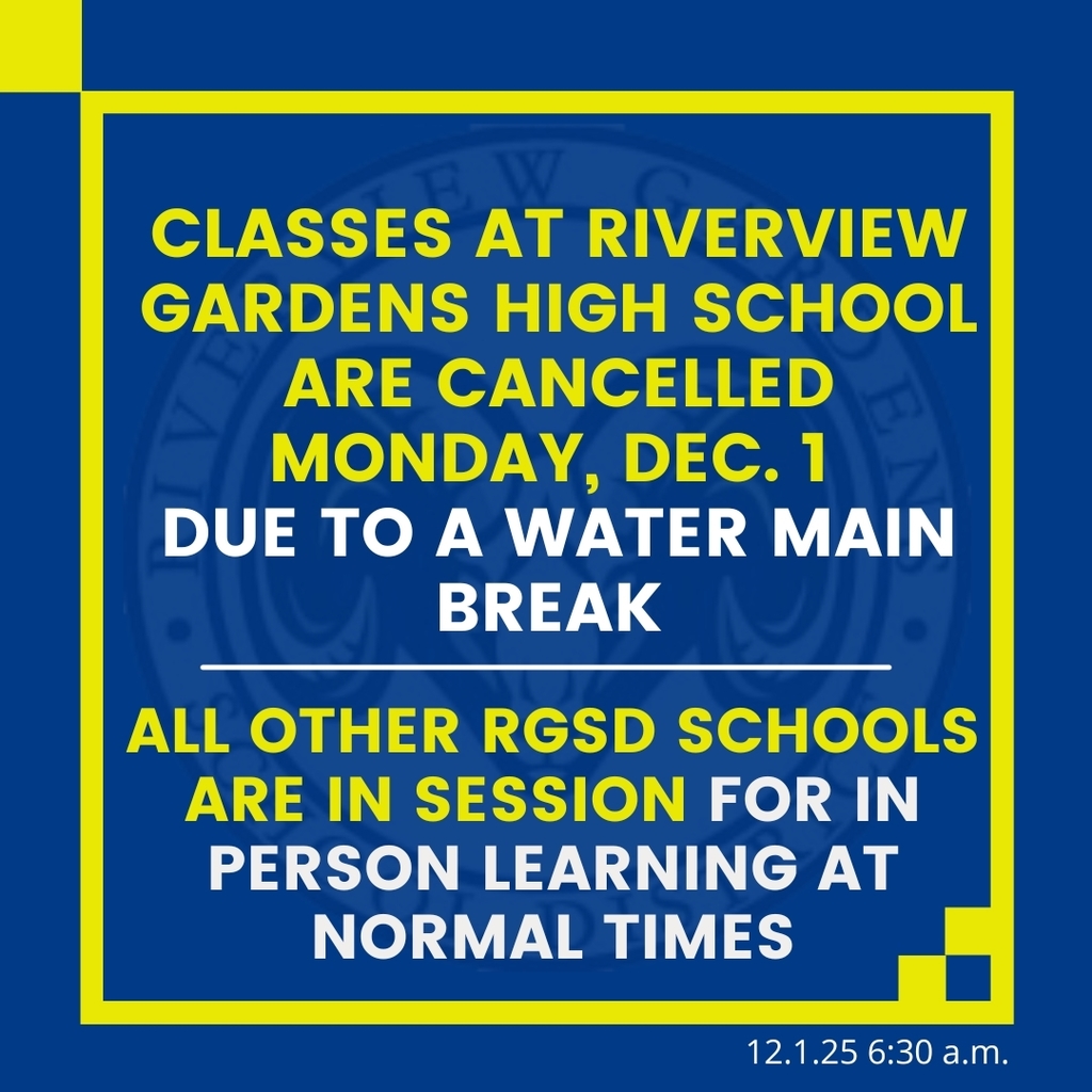 Classes at RGHS Cancelled Due to Water Main Break 12.1.25