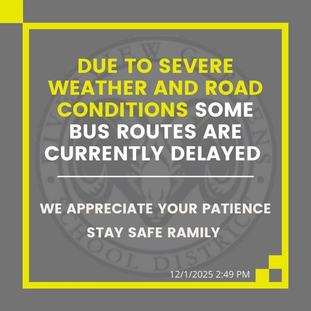 Attention Ramily, som bus routes are currently delayed due to severe weather and road conditions. We appreciate your patience. 