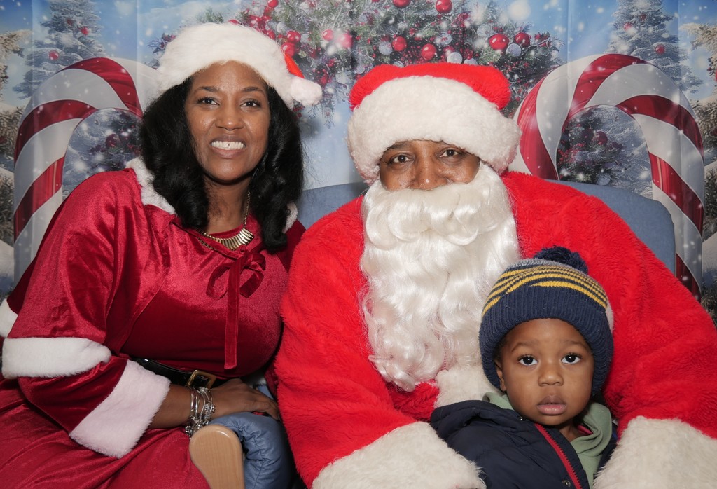 Santa, Mrs. Klaus and scholar.