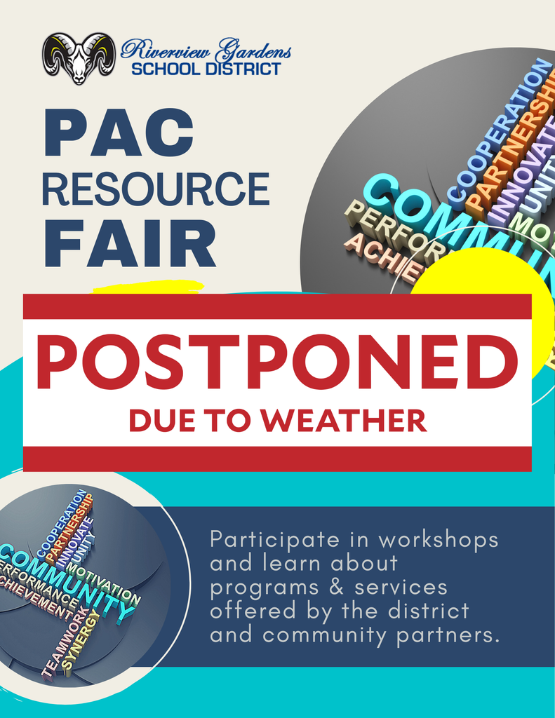 PAC Resource Fair postponed due to weather. Reschedule pending.